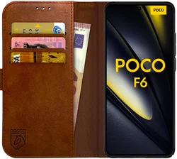 Rosso Element Xiaomi Poco F6 Hoesje Book Case Wallet Bruin afbeelding