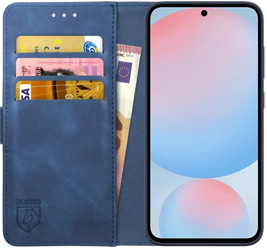 Rosso Element Samsung Galaxy S24 FE Hoesje Book Case Wallet Blauw afbeelding 1