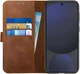Rosso Deluxe Samsung Galaxy S24 FE Hoesje Echt Leer Book Case Bruin afbeelding 1