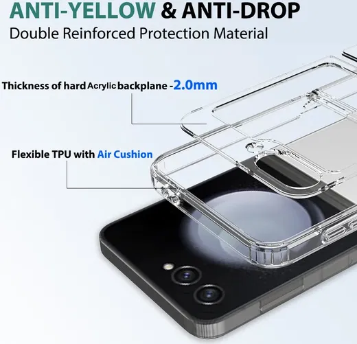 Samsung Galaxy Z Flip 7 FE / 6 Hoesje Dun TPU Back Cover Transparant afbeelding 10