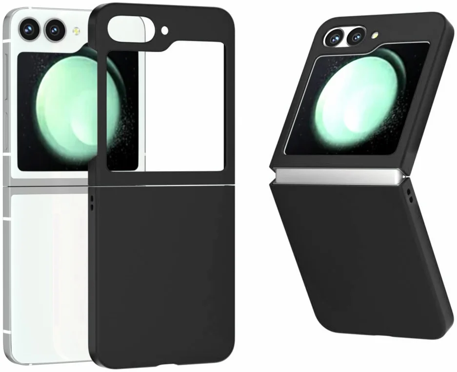Samsung Galaxy Z Flip 7 FE / 6 Hoesje Armor Back Cover Zwart afbeelding 2