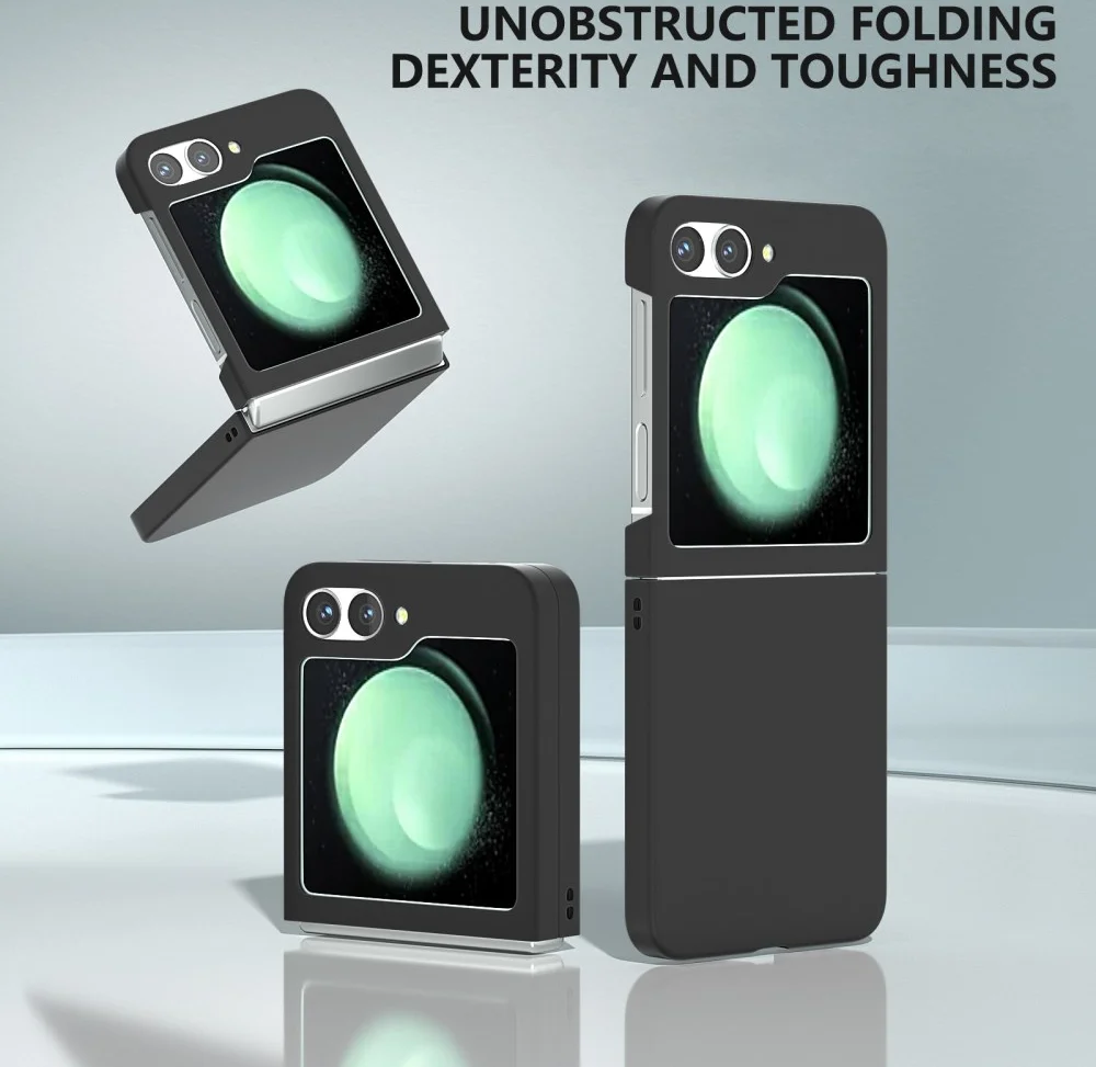 Samsung Galaxy Z Flip 7 FE / 6 Hoesje Armor Back Cover Zwart afbeelding 3