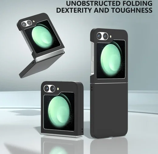 Samsung Galaxy Z Flip 7 FE / 6 Hoesje Armor Back Cover Zwart afbeelding 3