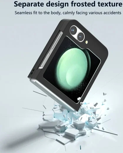 Samsung Galaxy Z Flip 7 FE / 6 Hoesje Armor Back Cover Zwart afbeelding 7
