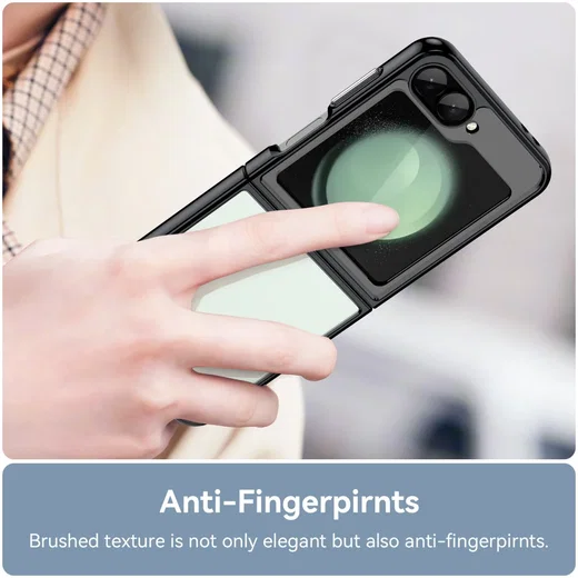 Samsung Galaxy Z Flip 7 FE / 6 Hoesje Shock Proof Back Cover Transparant Zwart afbeelding 5