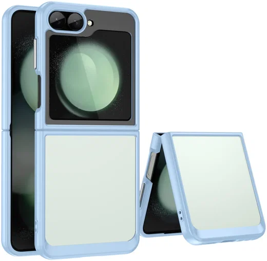 Samsung Galaxy Z Flip 7 FE / 6 Hoesje Shock Proof Back Cover Transparant Blauw afbeelding 1