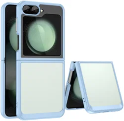 Samsung Galaxy Z Flip 7 FE / 6 Hoesje Shock Proof Back Cover Transparant Blauw afbeelding