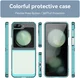 Samsung Galaxy Z Flip 7 FE / 6 Hoesje Shock Proof Back Cover Transparant Groen afbeelding 3
