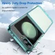 Samsung Galaxy Z Flip 7 FE / 6 Hoesje Shock Proof Back Cover Transparant Groen afbeelding 4