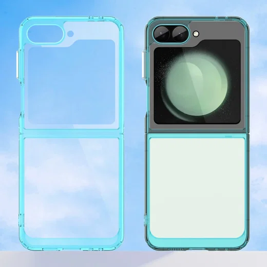 Samsung Galaxy Z Flip 7 FE / 6 Hoesje Shock Proof Back Cover Transparant Groen afbeelding 9