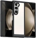 Samsung Galaxy Z Fold 6 Hoesje Shock Proof Back Cover Transparant/Zwart