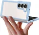 Samsung Galaxy Z Fold 6 Hoesje Shock Proof Back Cover Transparant/Blauw afbeelding 2