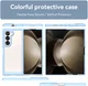 Samsung Galaxy Z Fold 6 Hoesje Shock Proof Back Cover Transparant/Blauw afbeelding 3