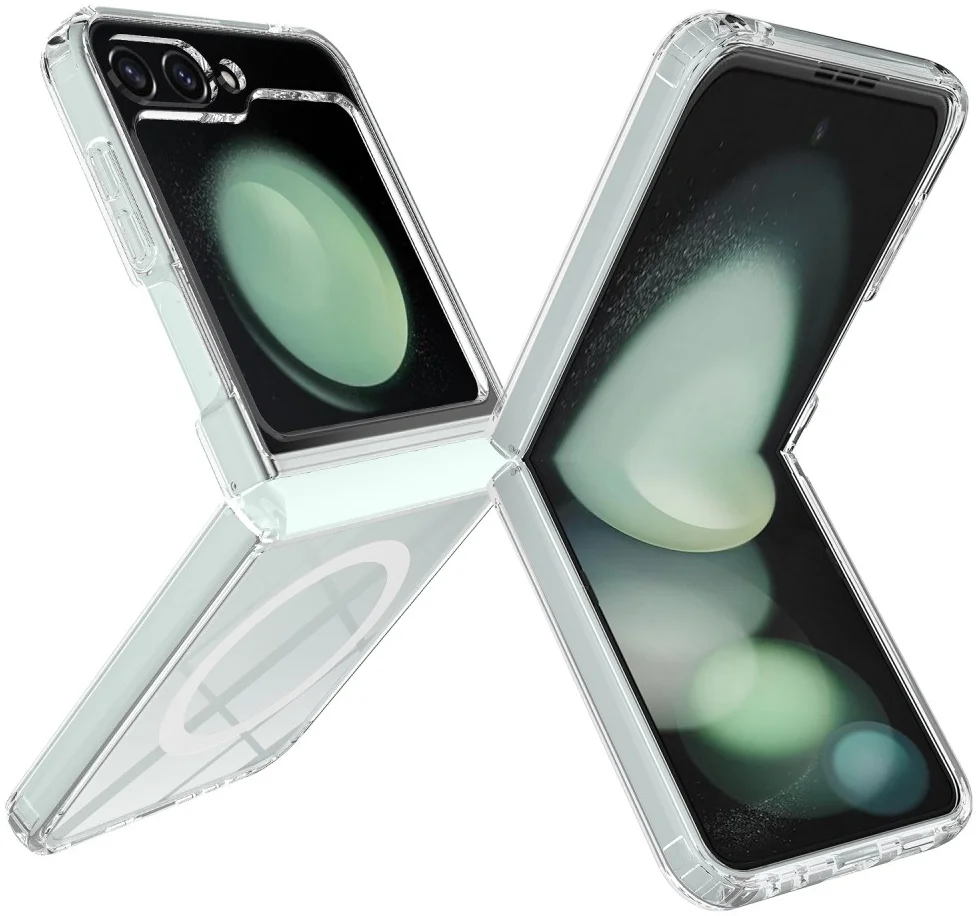 Samsung Galaxy Z Flip 7 FE / 6 Hoesje met MagSafe Dun TPU Back Cover Transparant afbeelding 1