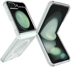 Samsung Galaxy Z Flip 7 FE / 6 Hoesje met MagSafe Dun TPU Back Cover Transparant afbeelding