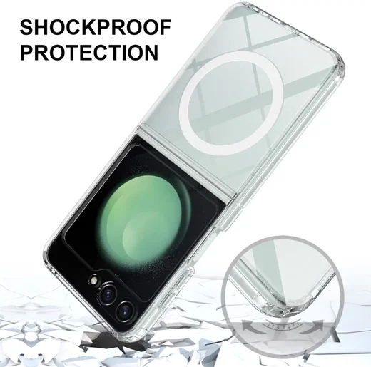 Samsung Galaxy Z Flip 7 FE / 6 Hoesje met MagSafe Dun TPU Back Cover Transparant afbeelding 3