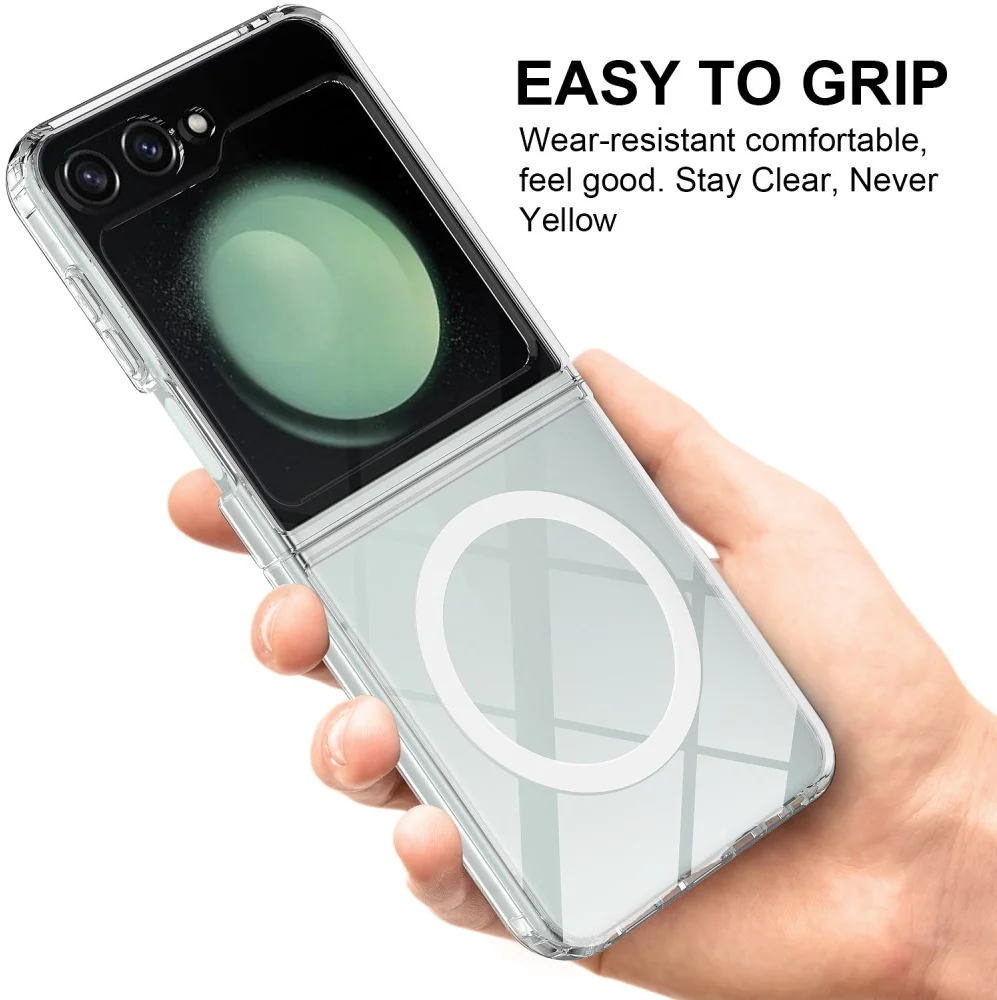 Samsung Galaxy Z Flip 7 FE / 6 Hoesje met MagSafe Dun TPU Back Cover Transparant afbeelding 4