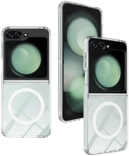 Samsung Galaxy Z Flip 7 FE / 6 Hoesje met MagSafe Dun TPU Back Cover Transparant afbeelding 7