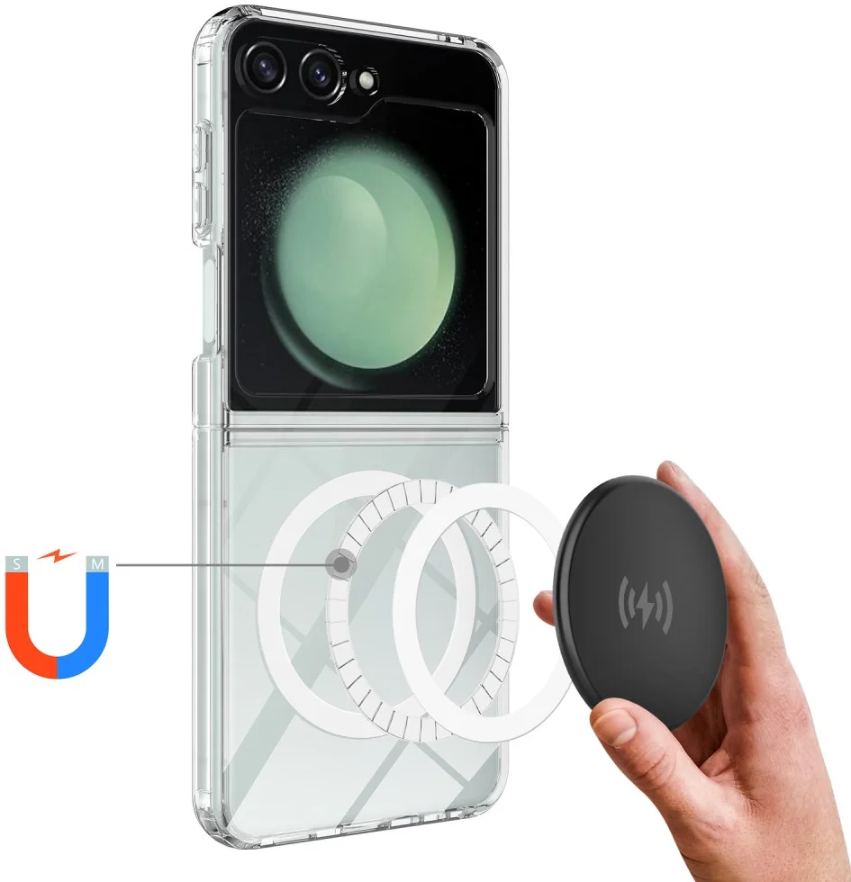 Samsung Galaxy Z Flip 7 FE / 6 Hoesje met MagSafe Dun TPU Back Cover Transparant afbeelding 8