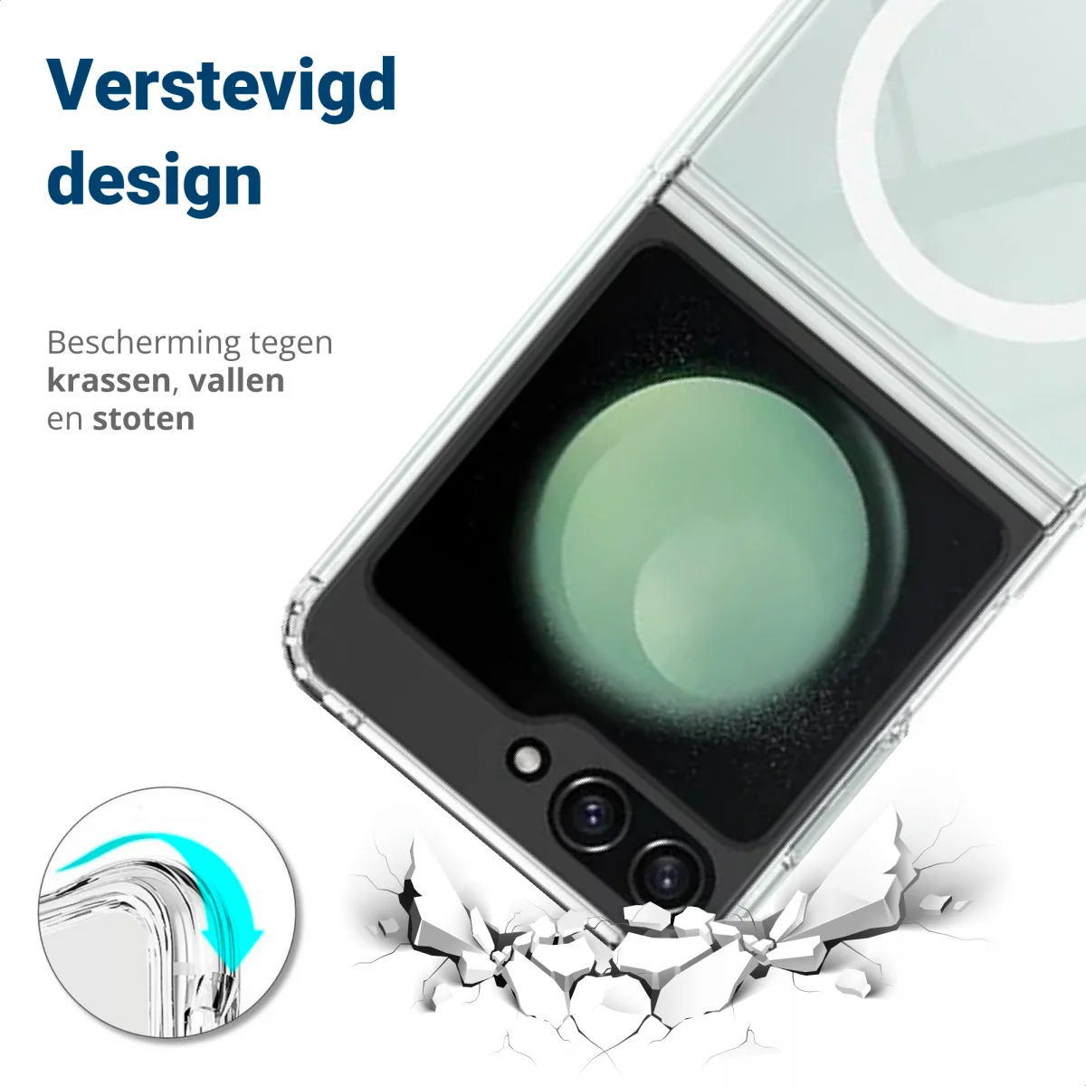 Samsung Galaxy Z Flip 7 FE / 6 MagSafe Hoesje Schokbestendig Dun TPU Transparant afbeelding 3