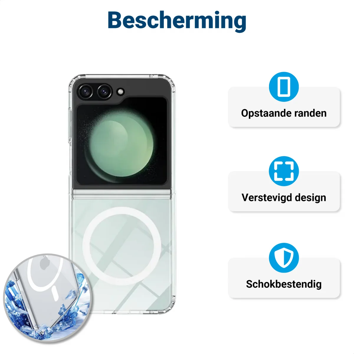 Samsung Galaxy Z Flip 7 FE / 6 MagSafe Hoesje Schokbestendig Dun TPU Transparant afbeelding 4