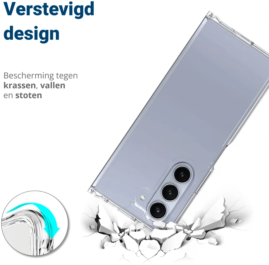 Samsung Galaxy Z Fold 6 MagSafe Hoesje Schokbestendig en Dun TPU Transparant afbeelding 3