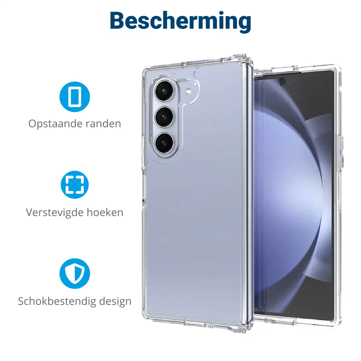 Samsung Galaxy Z Fold 6 MagSafe Hoesje Schokbestendig en Dun TPU Transparant afbeelding 4