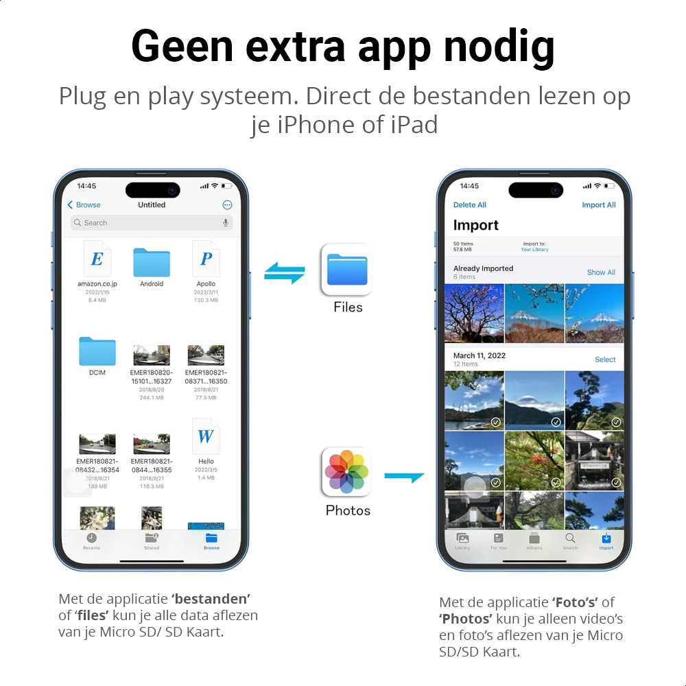 Lightning Adapter met SD-Kaartlezer voor iPhone en iPad afbeelding 5