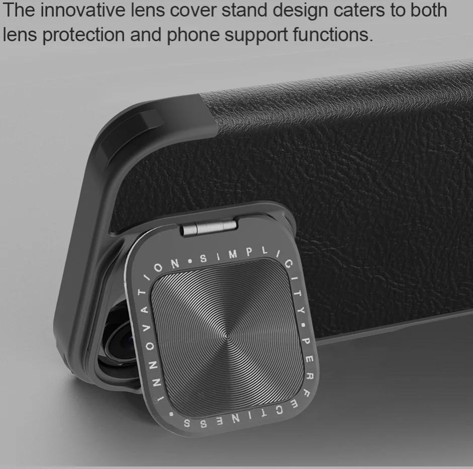 Nillkin Qin Prop Leather iPhone 16 Hoesje met Camera Cover Book Case Zwart afbeelding 5