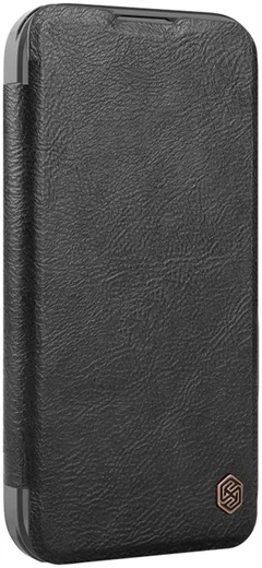 Nillkin Qin Prop Leather iPhone 16 Pro Max Hoesje Camera Cover Book Case Zwart afbeelding 9