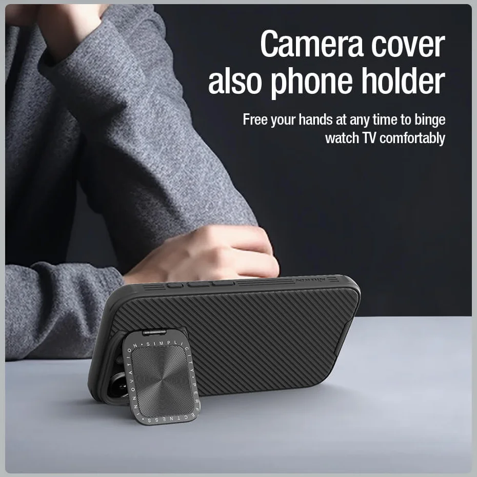 Nillkin CamShield Prop iPhone 16 Pro Hoesje MagSafe Back Cover Zwart afbeelding 5