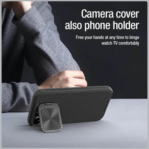Nillkin CamShield Prop iPhone 16 Pro Hoesje MagSafe Back Cover Zwart afbeelding 5