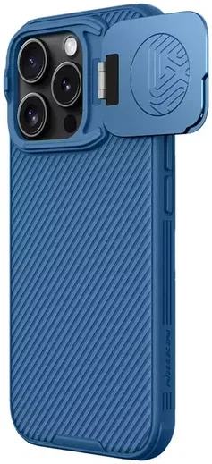 Nillkin CamShield Prop iPhone 16 Pro Hoesje MagSafe Back Cover Blauw afbeelding 2