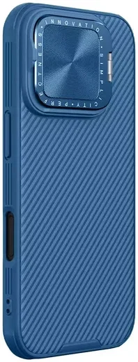 Nillkin CamShield Prop iPhone 16 Pro Hoesje MagSafe Back Cover Blauw afbeelding 7