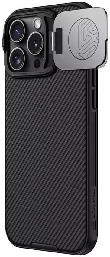 Nillkin CamShield Prop iPhone 16 Pro Max Hoesje MagSafe Back Cover Zwart afbeelding 2