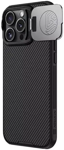 Nillkin CamShield Prop iPhone 16 Pro Max Hoesje MagSafe Back Cover Zwart afbeelding 2