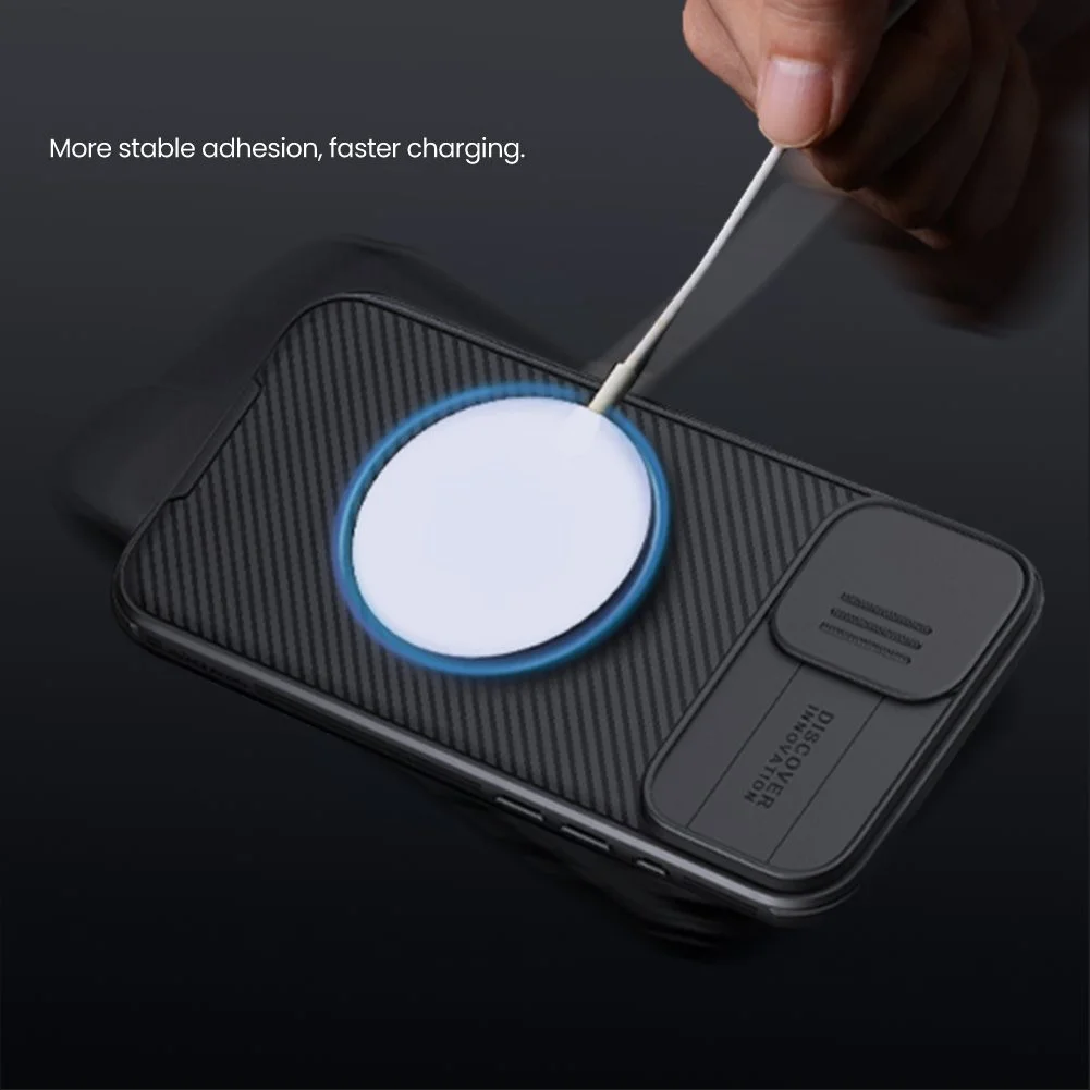 Nillkin CamShield MagSafe Apple iPhone 16 Hoesje Camera Slider Zwart afbeelding 11