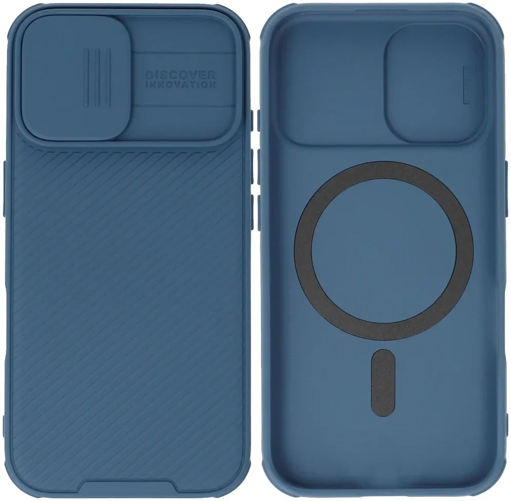 Nillkin CamShield MagSafe Apple iPhone 16 Hoesje Camera Slider Blauw afbeelding 2