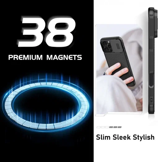 Nillkin CamShield MagSafe Apple iPhone 16 Pro Hoesje Camera Slider Zwart afbeelding 9