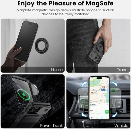 Nillkin CamShield MagSafe Apple iPhone 16 Pro Hoesje Camera Slider Zwart afbeelding 10