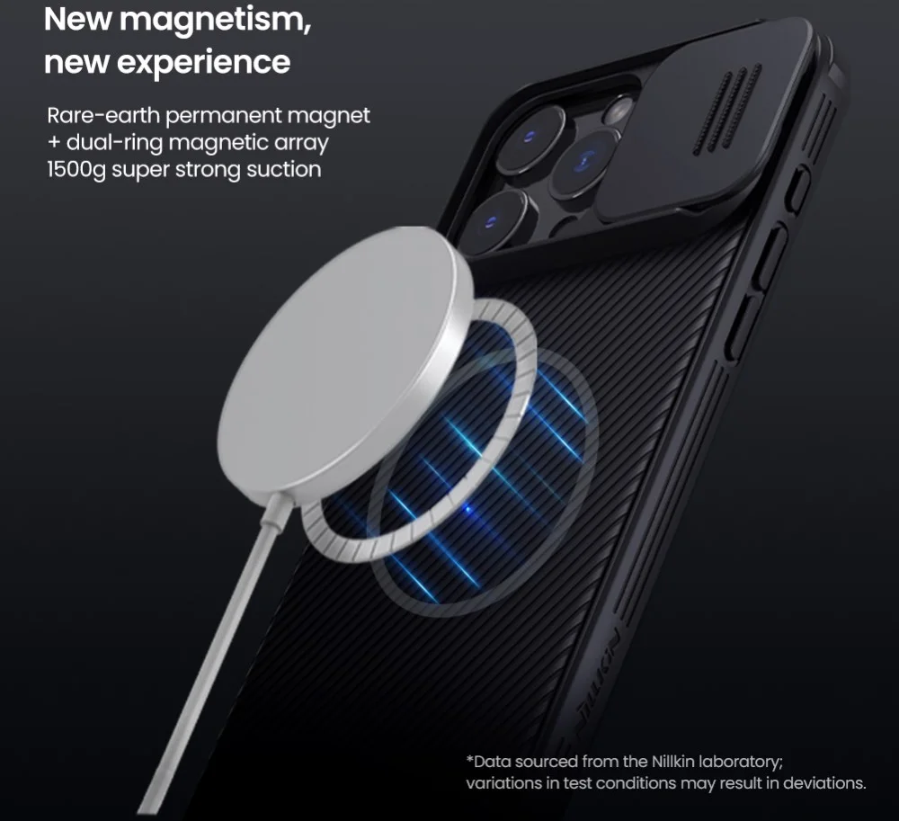 Nillkin CamShield MagSafe Apple iPhone 16 Pro Hoesje Camera Slider Blauw afbeelding 3