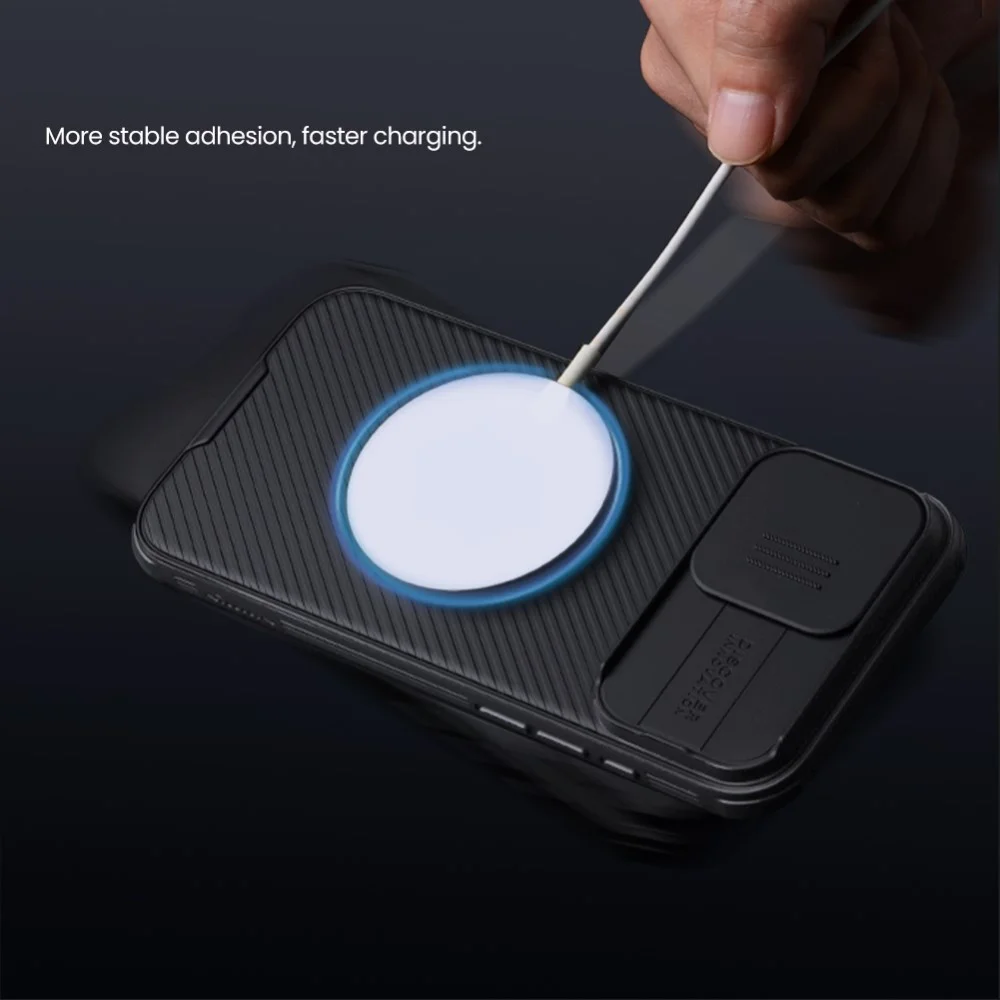 Nillkin CamShield MagSafe Apple iPhone 16 Pro Hoesje Camera Slider Blauw afbeelding 4