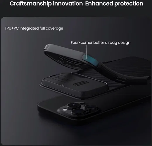Nillkin CamShield MagSafe Apple iPhone 16 Pro Hoesje Camera Slider Blauw afbeelding 5