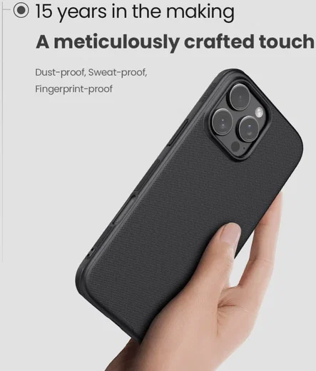 Nillkin Frosted Shield Apple iPhone 16 Pro Hoesje MagSafe Back Cover Zwart afbeelding 5