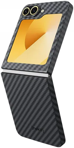 NEKIT Fiber Samsung Galaxy Z Flip 7 FE / 6 Hoesje MagSafe Kevlar Back Cover Dun afbeelding 2