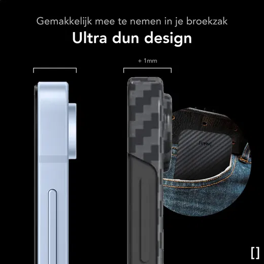 NEKIT Fiber Samsung Galaxy Z Flip 7 FE / 6 Hoesje MagSafe Kevlar Back Cover Dun afbeelding 4