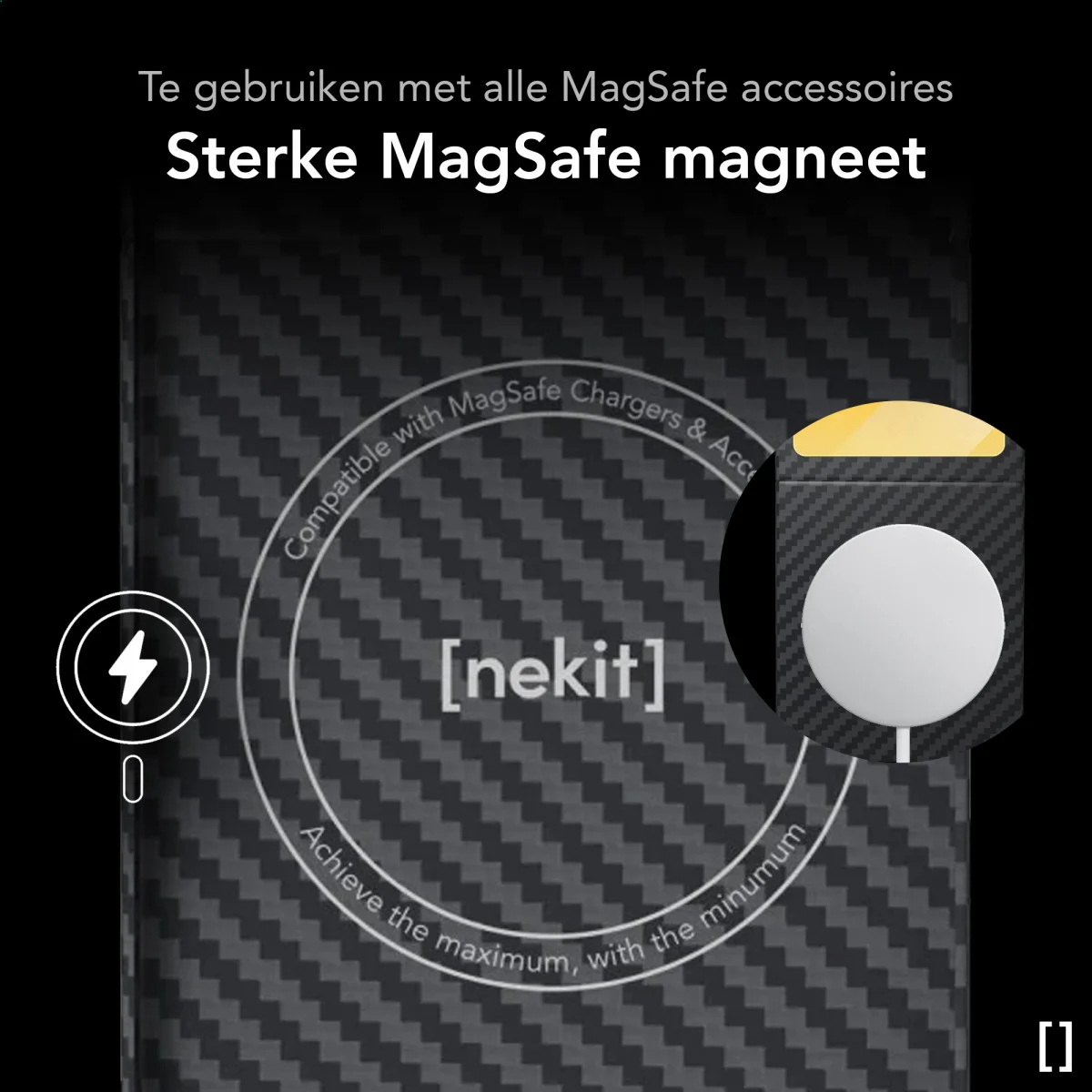 NEKIT Fiber Samsung Galaxy Z Flip 7 FE / 6 Hoesje MagSafe Kevlar Back Cover Dun afbeelding 5