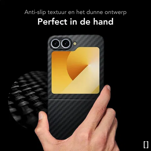 NEKIT Fiber Samsung Galaxy Z Flip 7 FE / 6 Hoesje MagSafe Kevlar Back Cover Dun afbeelding 6