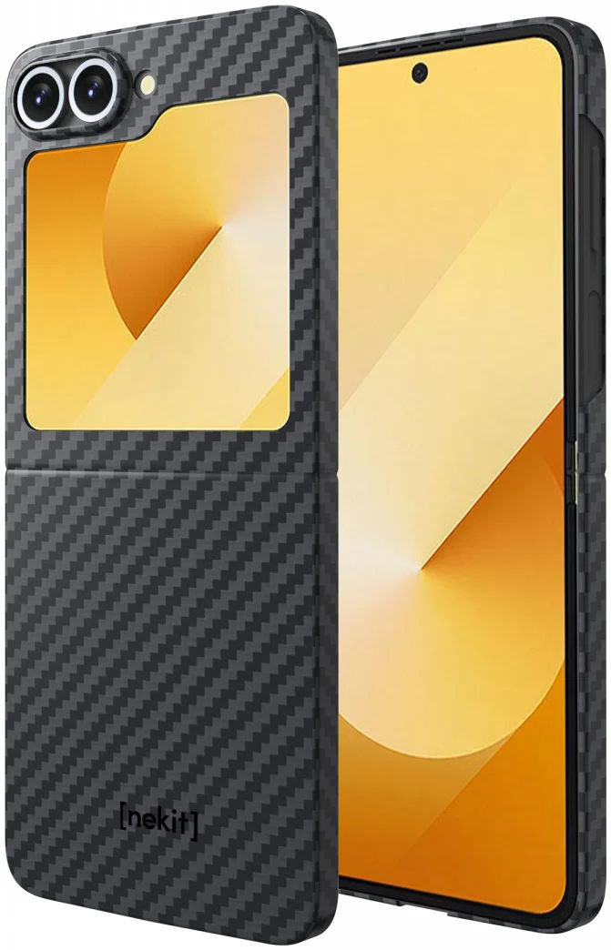 NEKIT Fiber Samsung Galaxy Z Flip 7 FE / 6 Hoesje MagSafe Kevlar Back Cover Dun afbeelding 16