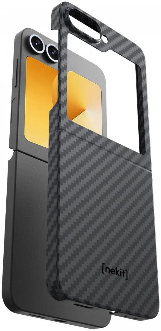 NEKIT Fiber Samsung Galaxy Z Flip 7 FE / 6 Hoesje MagSafe Kevlar Back Cover Dun afbeelding 14